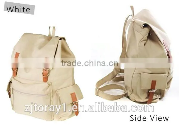 plain army canvas drawstring backpack women