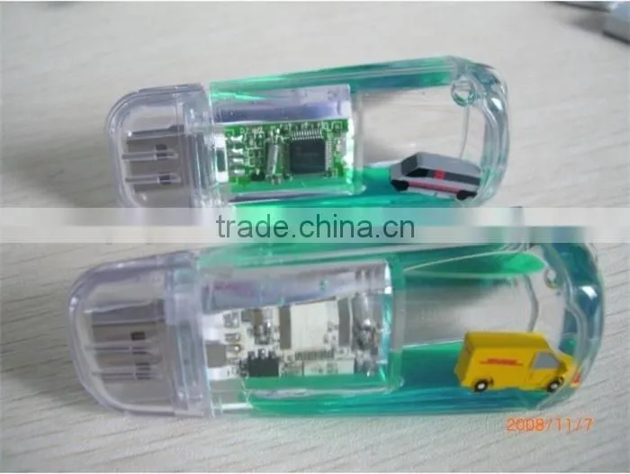 Aqua usb flash disk pen drive with customized floater