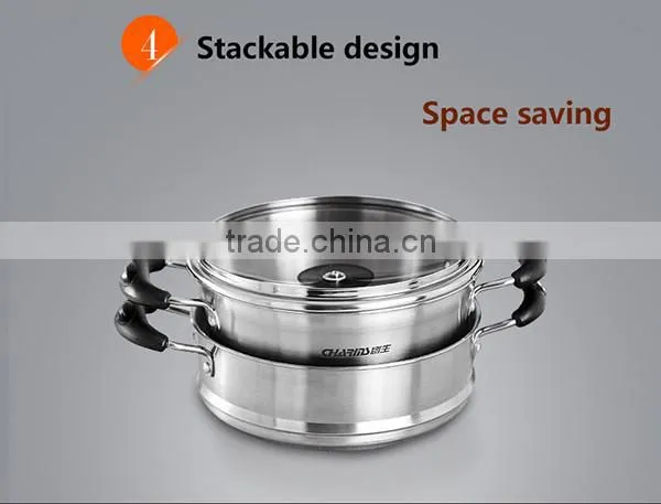 Charms induction cooker stainless steel steamer pots
