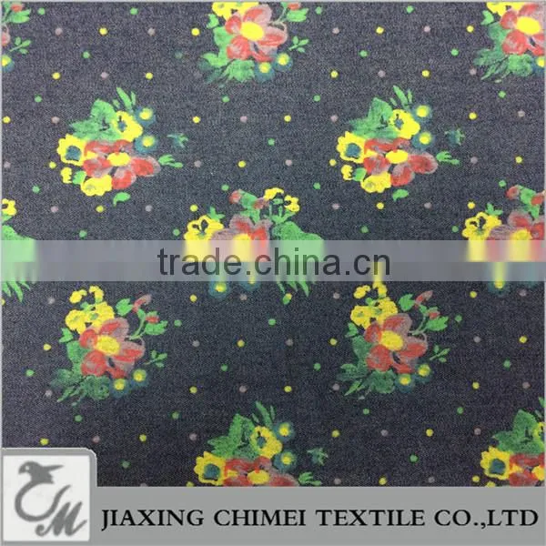 jiaxing six colors of printed pattern of tencel fabric and lyocell fabric for denim jeans