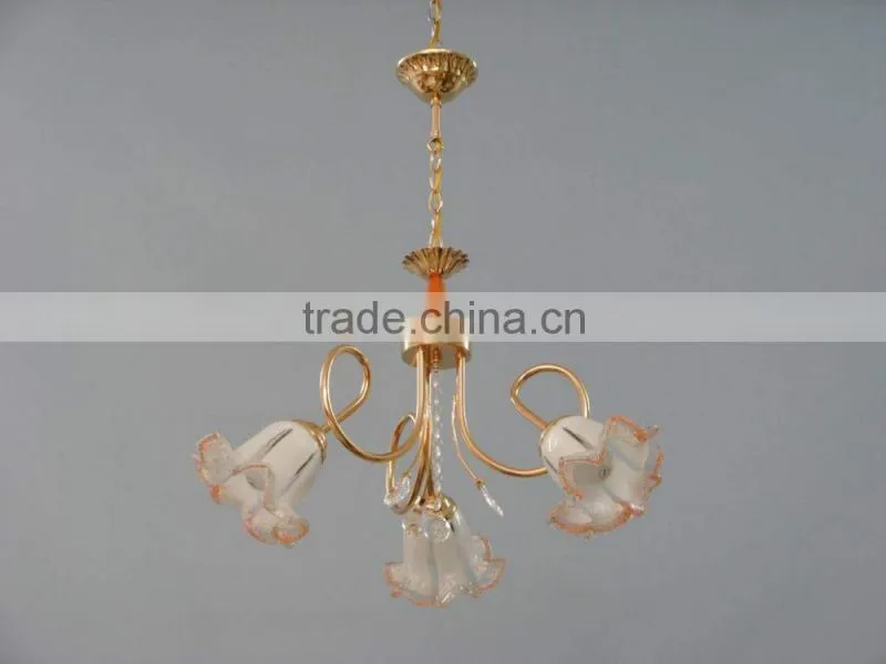 Antique Luxury Golden Vintage Home Decor Lily Flower Pendant Chandelier with China Export Factory