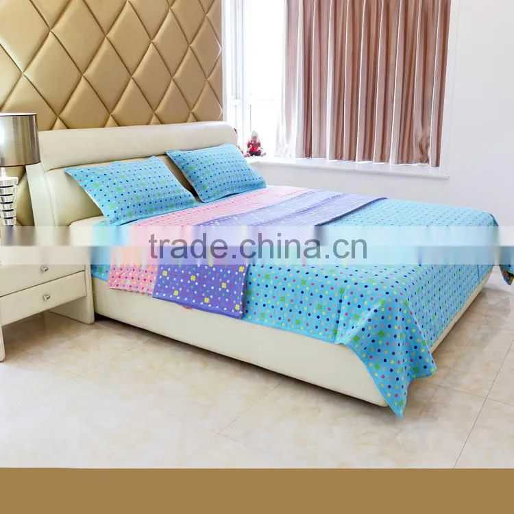 cotton yarn dyed towel terry bed sheet