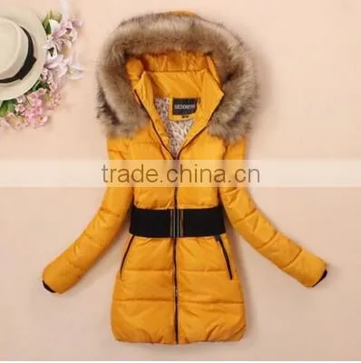 New Women's Padded Winter warm fur collar winter coat for women