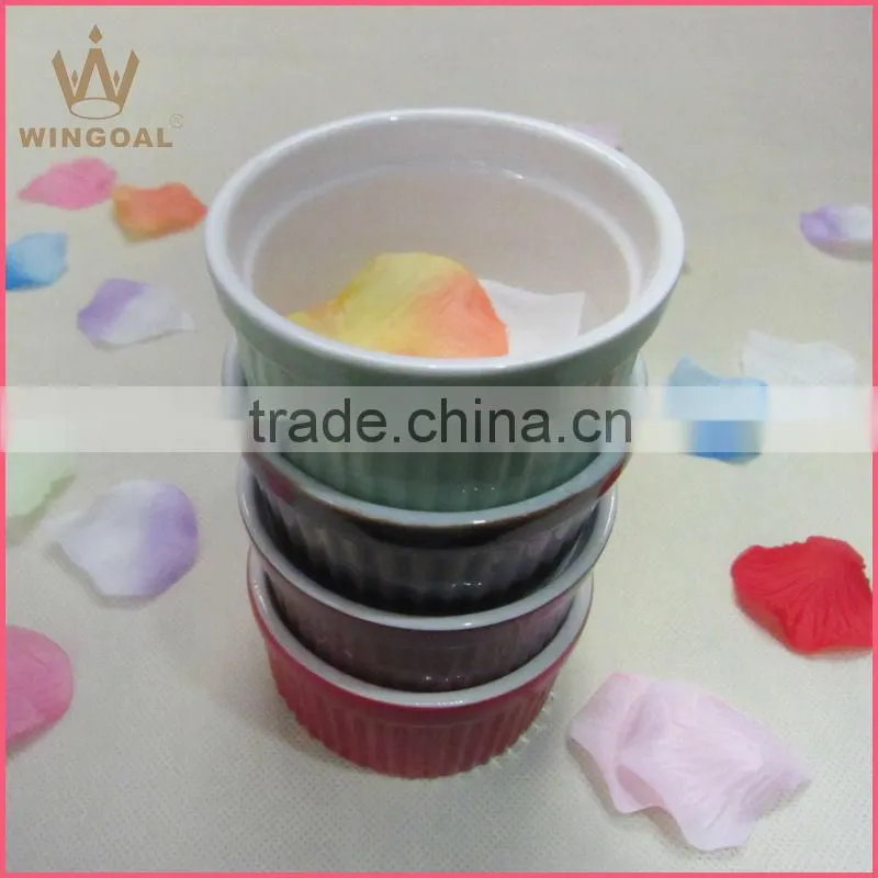 Ceramic mini ramekin and cake cup