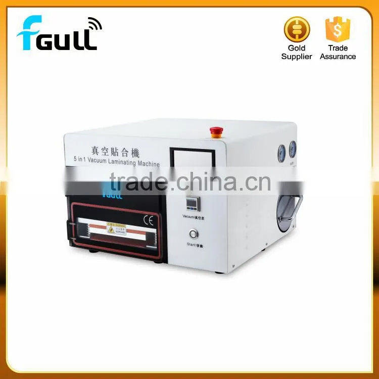 LCD Repair Machine Touch Times Latest Upgrade 5 in 1 OCA Vacuum Laminating Machine with Touch Screen, Built-in Pump+Compressor