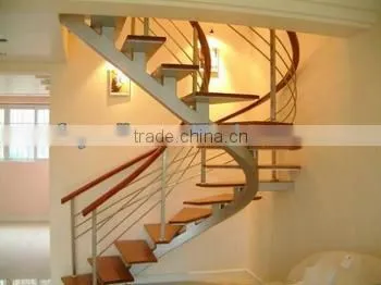 Stainless steel wooden stairs
