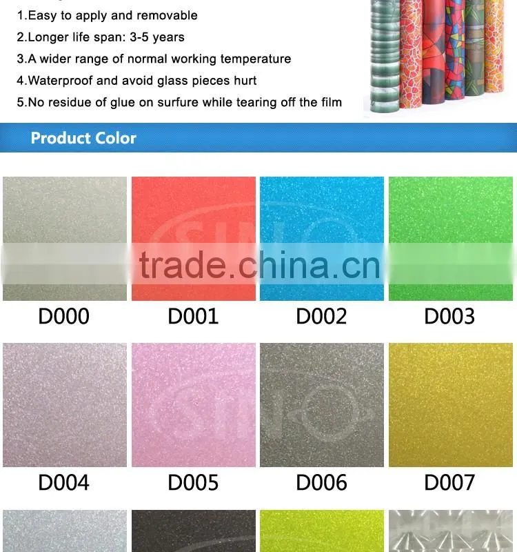 D701 1.22x50M 3D Glass Film Window Design PVC Sticker