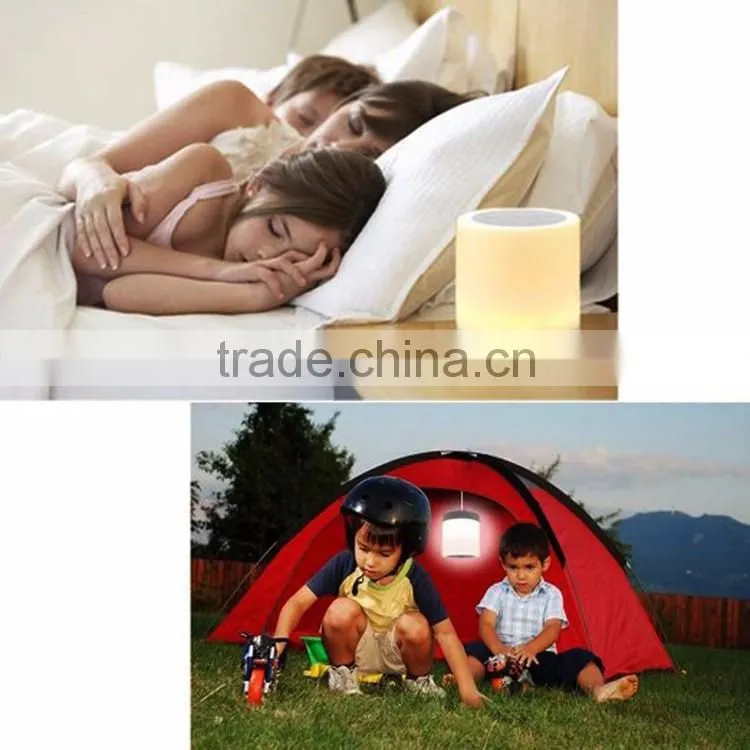 2016 Portable LED Desk Light RGB Rechargeable Battery Operated Touch Sensor Dimmable Wireless Table Lamps With Bluetooth Speaker