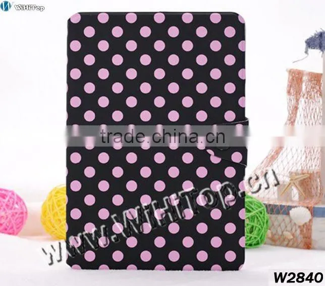High Quality Cute Look Polka Dots Leather Stand Case with Wake-up & Sleep Function,Polka Dots Case for iPad Mini 7.9' Mix Colors
