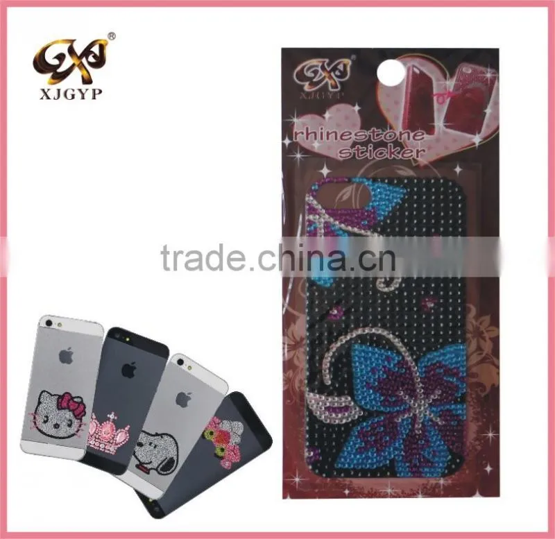 3d phone rhinestone stickers/3d mobile phone sticker/hello kitty cell phone stickers
