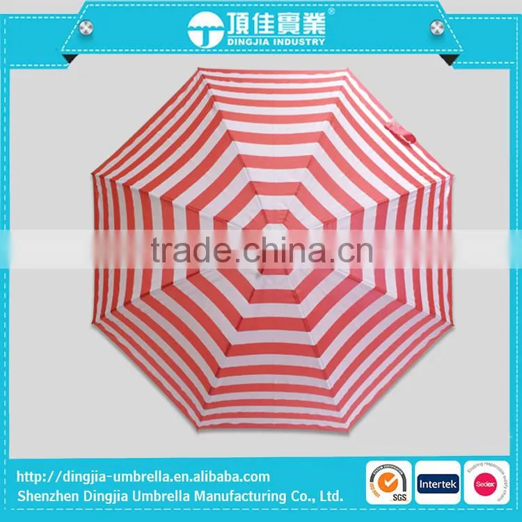 Fashion red and pink Stripes Lines Pattern Automatic Windproof Rainproof straight Umbrella