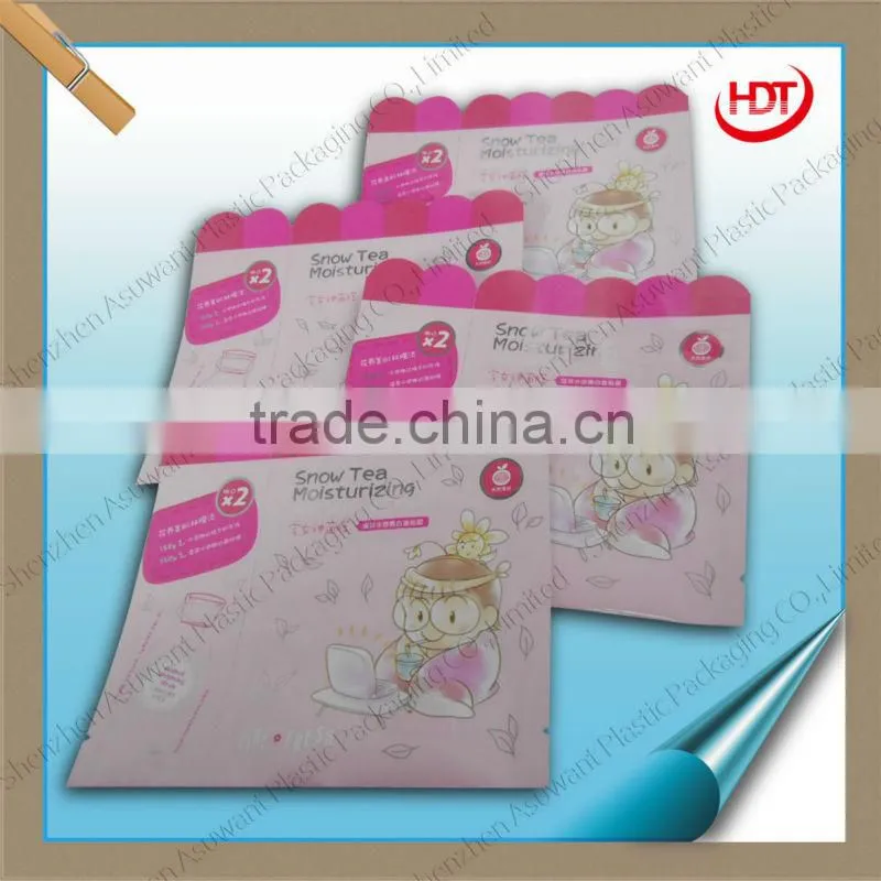 special shape plastic laminated Plastic sleep facial mask bag 25ml