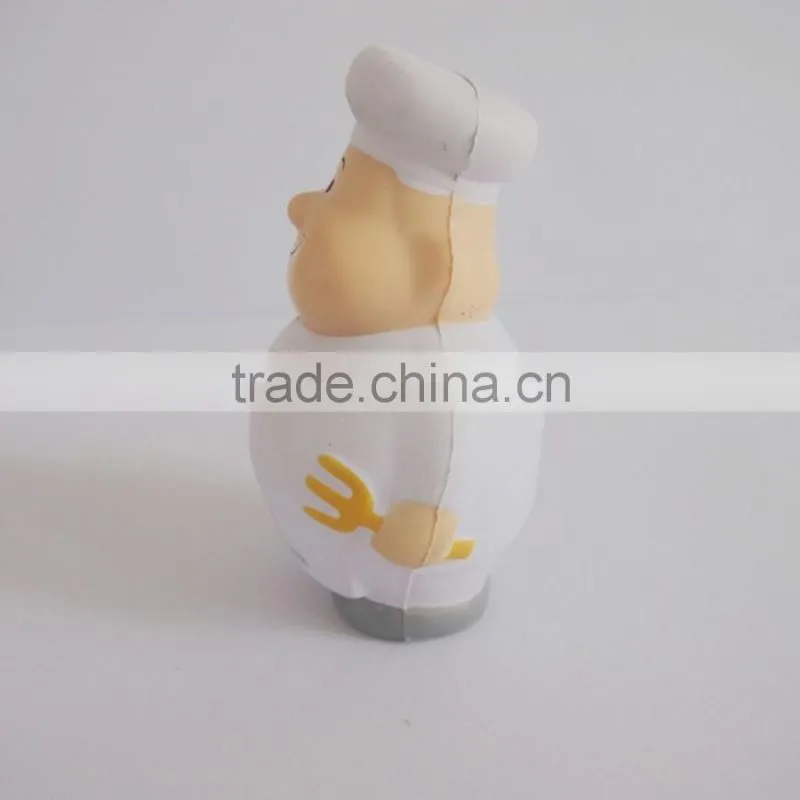 white cook promotional anti stress toys