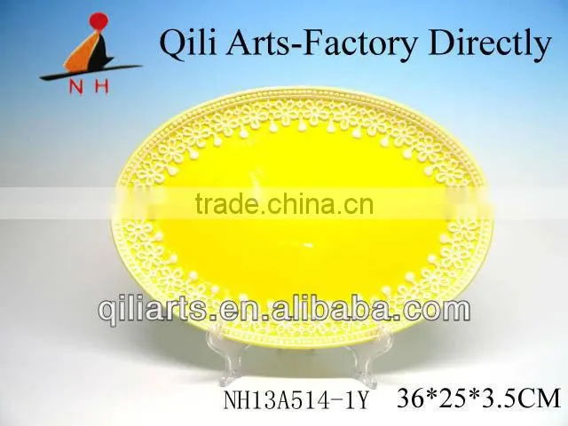 ceramic decorative rectangular plate crafts