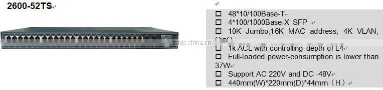 GCOM 48 port Optical Fiber Switch OEM Network Switch