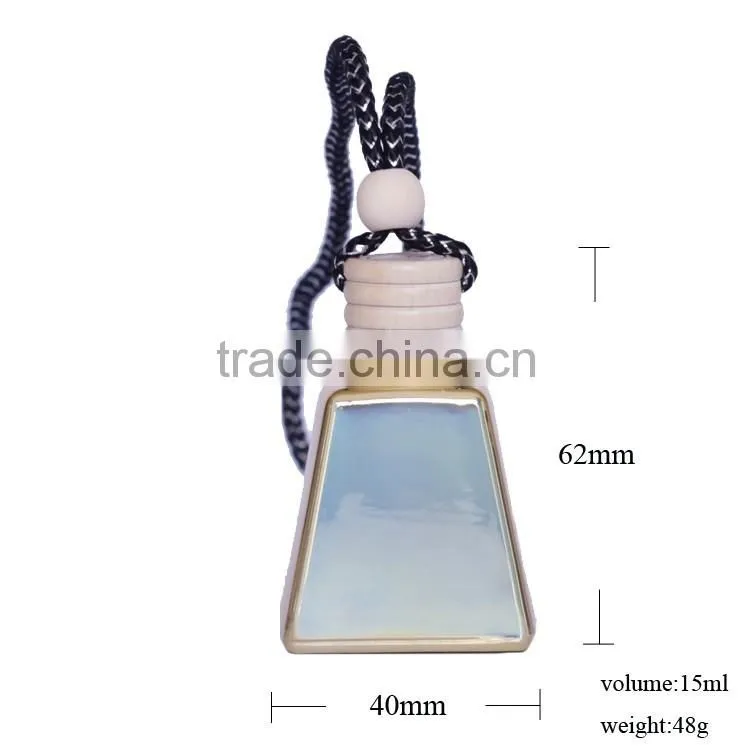 15ml silver perfume bottle pendant suppliers with screw wood cap