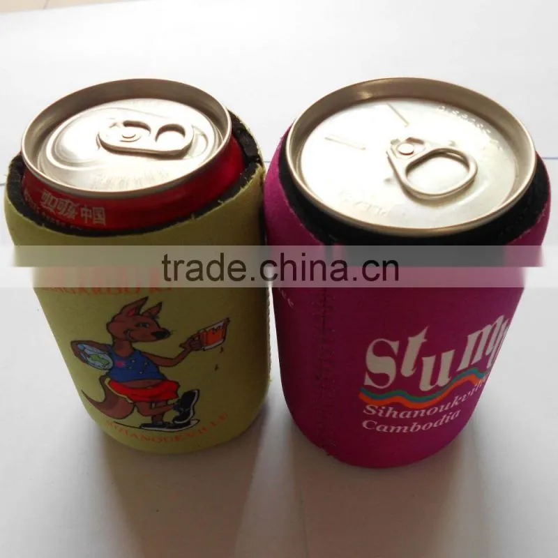 Eco-friendly plain dyed fancy printed beer can holder