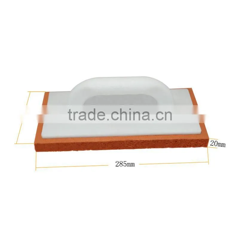 Low density orange masonry float with plastic handle