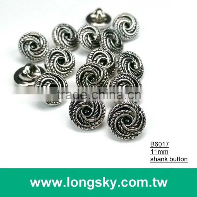(#B6018/11mm) anthentic plated plastic knot type small buttons for dress