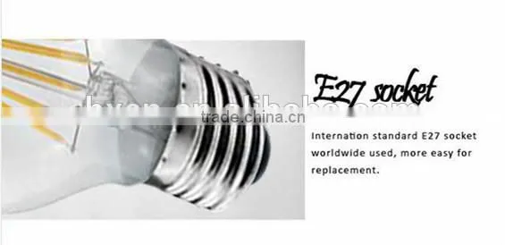 edison led bulb filament 6w CE ROHS A60 china manufacturer
