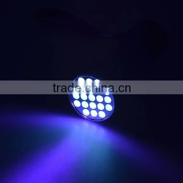 21 LED Light Source And Emergency,Tool Light Usage New Aluminum Violet Light Blacklight Torch Lamp 21 LED UV Flashlight