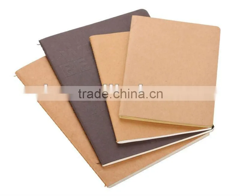 Natural black color 50 sheets notebook with eco paper