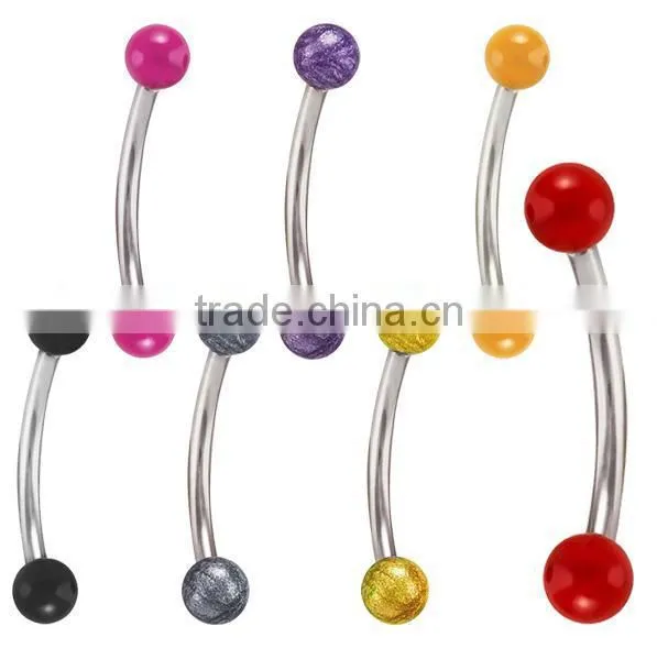 Wholesale Colorful Custom Fake Stainless Steel Cool Eyebrow Rings Body Piercing Jewelry