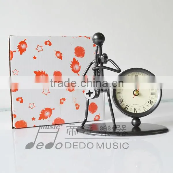 Metal Crafts Clock Of Saxphone