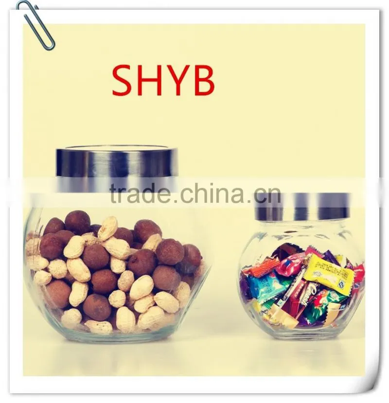 500ml PET clear plastic candy jar with screw cap