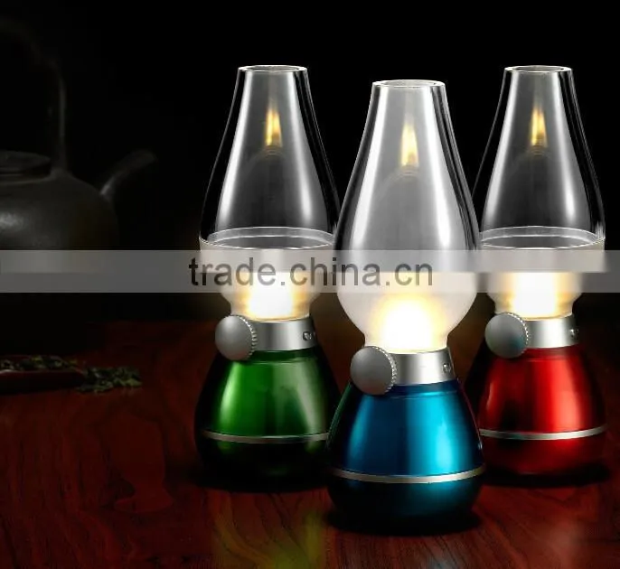 Colorful Wireless Blowing Control Kerosene Oil Desgin LED Lamp