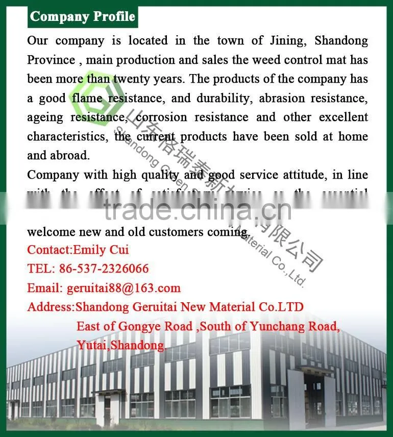 Black 70-130 Gram Weed Control Mat/cloth/ with UV resistance