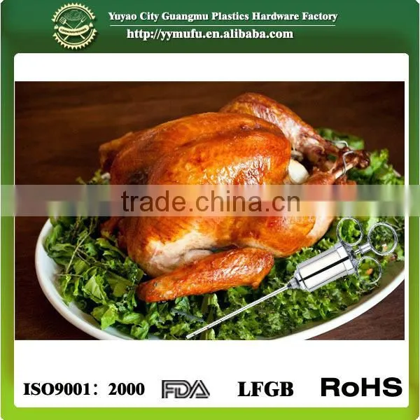Sell well Zhejiang 4-Ounce stainless steel barbecue marinade injector flavor injector