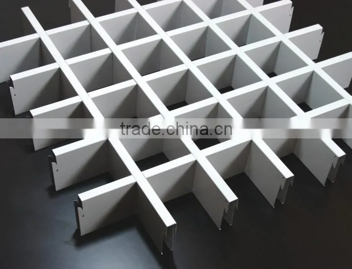 Factory Direct Sale White Aluminum Open Grid Ceiling, T Bar Matching Aluminum Suspended Ceiling Grid for Shopping Halls