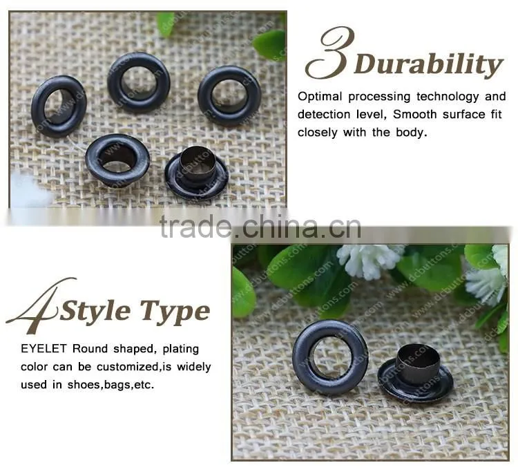 Round Shape and Metal Material Eyelet with washer