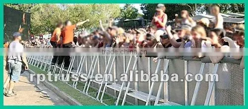 Aluminum crowd control barrier. Mojo Barrier ncert security barrier
