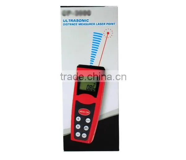 2013 New LCD Ultrasonic distance measurer with Laser Pointer