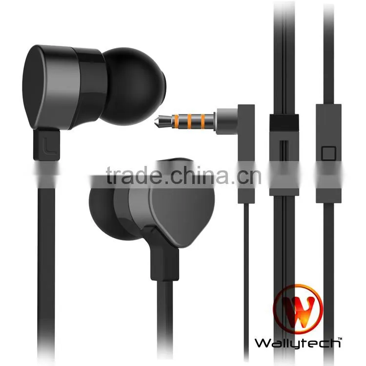 For iphone For Samsung S5 Wallytech Earphone with microphone WHF-125