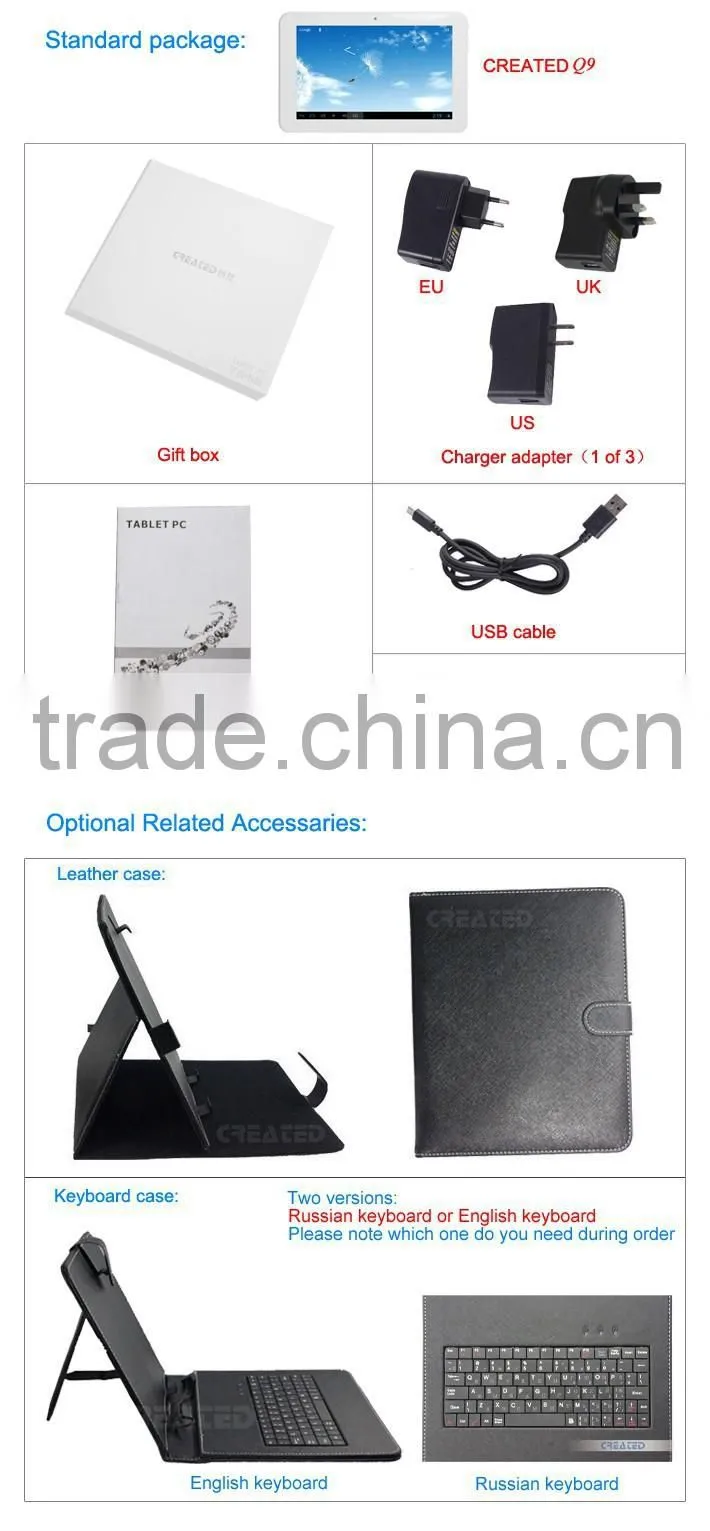 9 Inch oem tablet Wifi A33 Quad Core Dual camera wholesale Tablet pc software download
