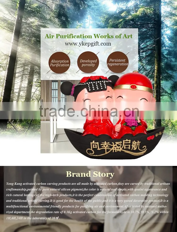 2016 3D shape carved resin cute intresting wedding couple decoration,valentine's day gifts