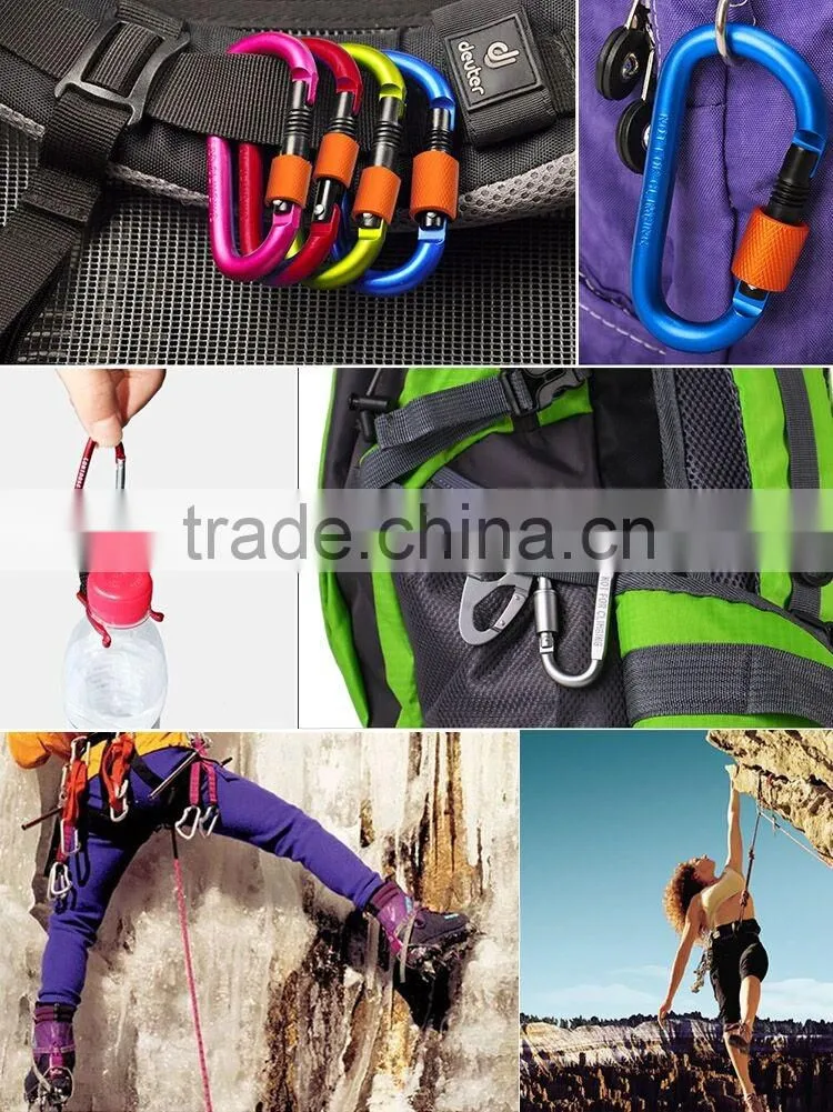 high quality hardware assorted D ring aluminum carabiner bulk