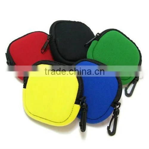2016 Hot Selling! Funny Coin Purse with Zipper and Hook Made of Neoprene,good gift for promotion