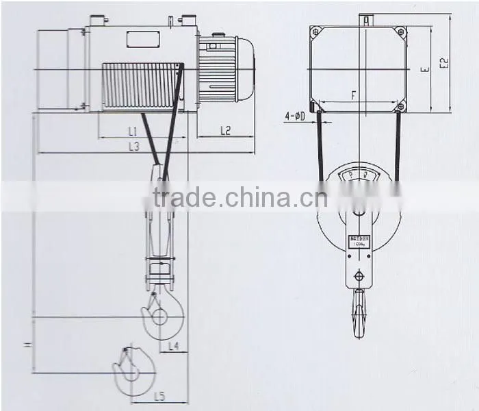Factory supply 15t electric hoist