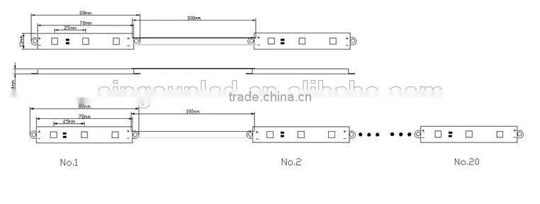 DC12V 0.72watt waterproof 3 chips 5050 smd led module