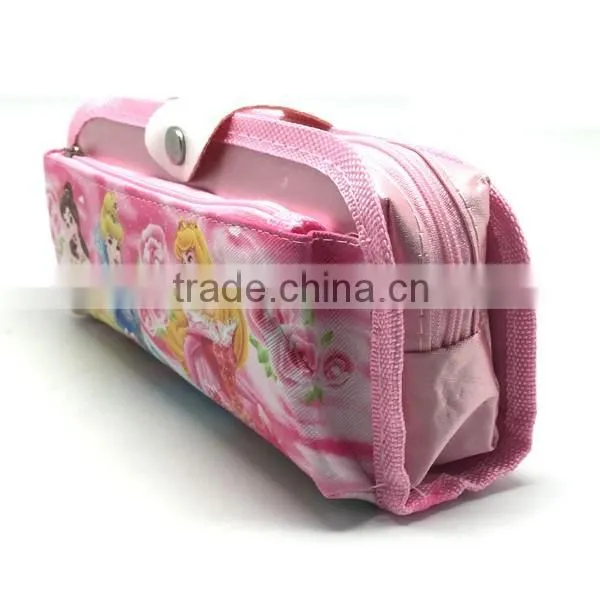 Pink Color Cartoon Design Cute Stainery Pencil Bag