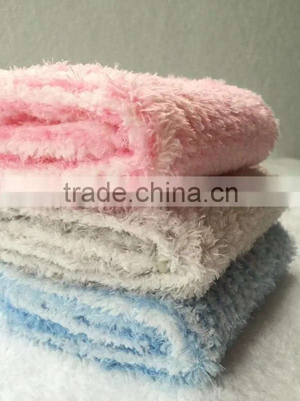 Pastel Color Soft Fluffy 1 Ply Suede Blanket for single