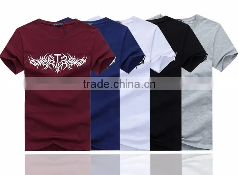 New custom mens t-shirt printing/blank t shirt/design your own t shirt from China reliable garment factory trade