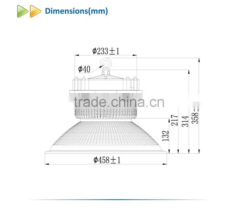 Industrial Lighting TUV CE ROHS Listed 120W LED High Bay Light
