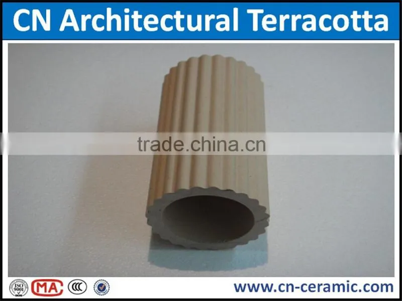 Terracotta natural clay stick with facade curtain wall