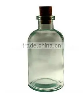 amber/frost/clear glass Apothecary Bottle with Cork Stopper
