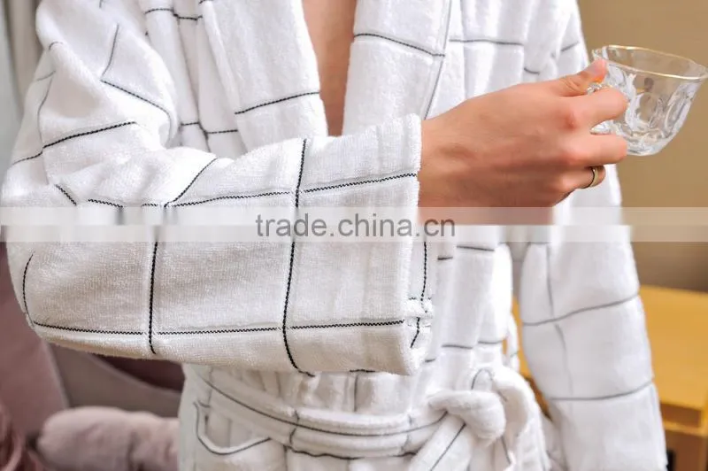 High Quality 100%Cotton Bathrobe ,Velour Cotton Pajamas